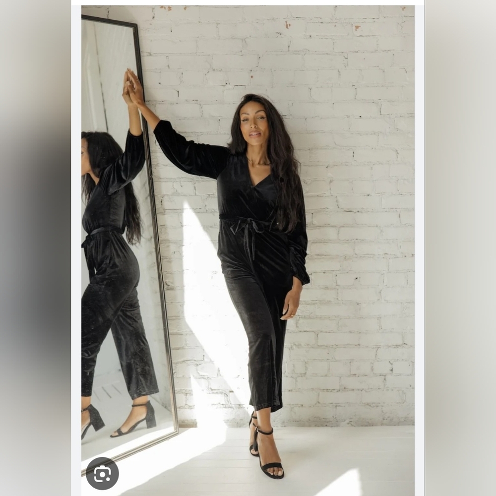 Black Velvet Jumpsuit